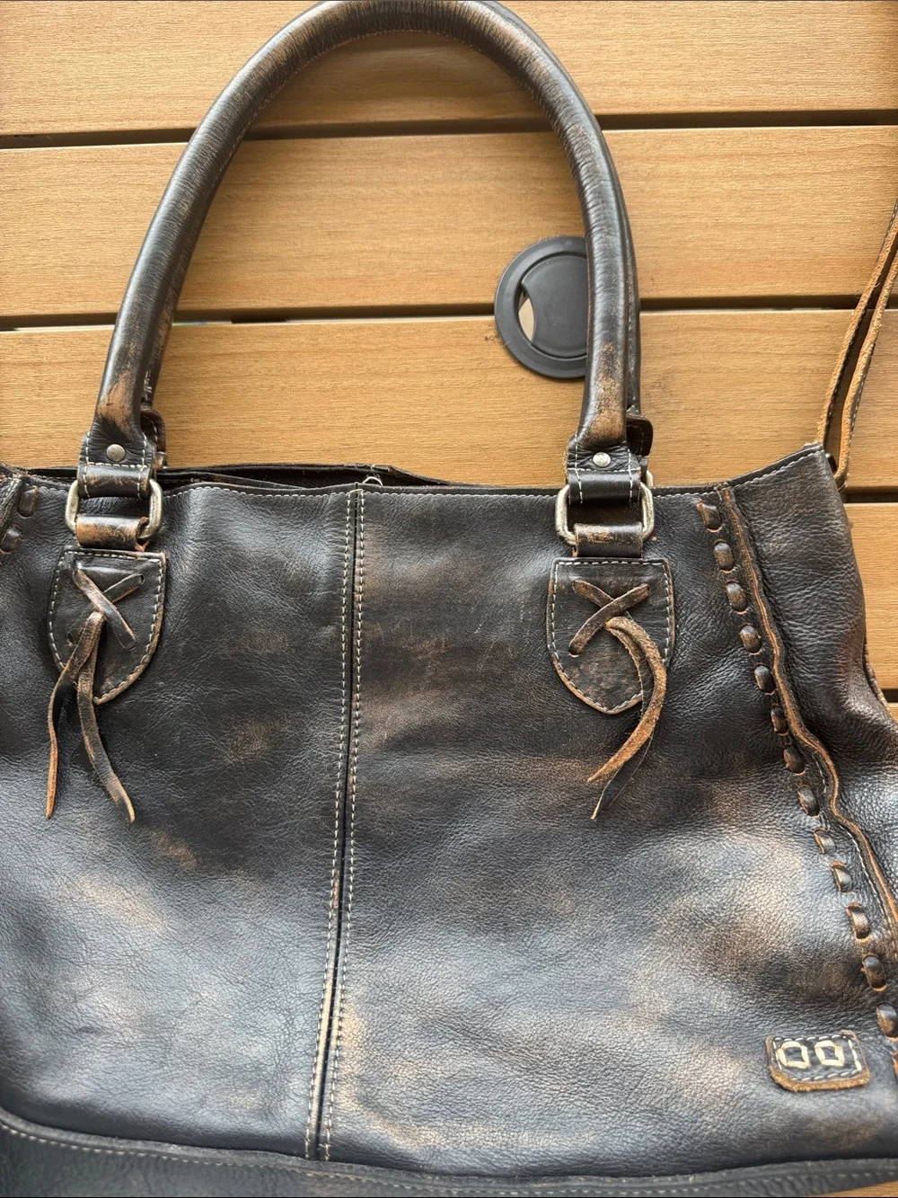 💫BedStu Rockababy Hand Washed Leather Two Way Satchel Bag New Condition 💫 - Picture 4 of 10